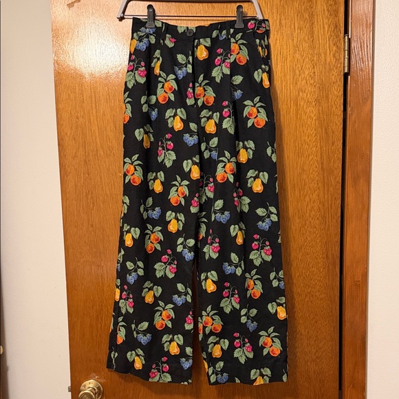 Princess highway ModCloth fruit pattern linen pants - Picture 2 of 6
